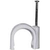 Faeg FG25507. Graffette in plastica tonde, chiodo incorporato, BIANCHE 7mm 50 Pz