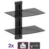 SIGNAL Supporto a parete con ripiano in vetro per Home Entertainment.TV-DVD-211
