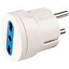 Faeg FG28715. Adattatore con spina schuko 2P+T - presa bipasso 2P+T P17 10/16A, blister BIANCA IP20D