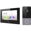 Hikvision DS-KIS605-P. Kit videocitofono IP 2Mpx display touch screen 7" Poe