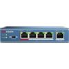 Hikvision Switch DS-3E0105P-E. Pro series 5 porte unmanaged 4 PoE 100Mbps 60W+ 1 uplink 100Mbps