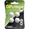 GP BATTERY GP CR2016 Batterie al litio x 4 3V 90mah dimensione 20x1,6mm