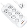 Blitzwolf BW-PC2. Multipresa 8 shuko +3 usb+1 usb-C