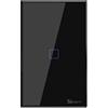 ITEAD SONOFF T3US1C-TX. Interruttore a parete Nero touch Wifi serie TX US a un tasto