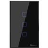 ITEAD SONOFF T3US3C-TX. Interruttore a parete Nero touch Wifi serie TX US a 3 tasti