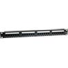 SIGNAL PPANEL-UTP6-24P-K-1U . Patch Panel 1U, 24 porte CAT6 RJ45