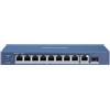 Hikvision Switch DS-3E0510P-E/M.Value Series 10 porte unmanaged 8Gbps PoE 58W+1 uplink Gbps+1SFP Gbp