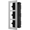 Hikvision DS-KD-ACF3/S.Videointercom KD8Cassetta da incasso completa di cornice Acciaio a tre moduli