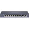 Hikvision Switch DS-3E0310P-E/M. Value Series 10 porte unmanaged 8 Mbps PoE 60W + 2 uplink Mbps