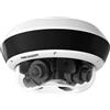 Hikvision DS-2CD6D54FWD-IZHS.PanoramicSeries IP 5Mpx Audio/Allarme WDR 120db 4 Camere 2,8-12mm 360°