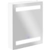 HOMCOM Mobile da bagno con specchio, design moderno con luci a LED, 3 Ripiani Interni e Cerniere ammortizzate, 60 x 50 x 15cm, Bianco| Aosom Italy