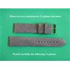 22 Mm Bracciale Galuchat Vero Grigio Acciaio Lucido Grana Straordinario