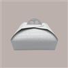 LUCGEL 10 Pz Scatola Porta Torta Cartoncino Bianco Damascato 17x17H7cm
