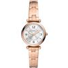 Fossil Carlie Orologio per donna, movimento al quarzo con cinturino in acciaio o in pelle, Tonalità oro rosa
