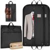 ecooe 2 x Porta Abiti da Viaggio con 1 Sacchetto per Scarpe Sacchetti per Vestiti, Custodia Porta Abiti da Appendere o da Trasportare (110 × 60 cm) Nero