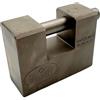 PREFER - Lucchetto Blindato da Serranda 30x60x75 mm in Acciaio Carbonitrurato - Sicurezza Antiscasso con Cilindro in Ottone e Ghiera Antitrapano