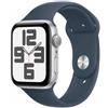 Apple Watch Se Gps Cassa 44Mm Alluminio Argento Cinturino Sport Blu Tempesta M/L