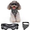 Adiwo Occhiali da Sole per Cani di Piccola/Media Taglia, Antivento, Anti UV, Impermeabili, con Cinturino Regolabile, Nero, Taglia M