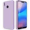 GiiYoon Cover per Huawei P20 Lite Custodia in Silicone, Custodia Antiurto Case Sottile in Silicone TPU con Strato Interno in Fibra e Protezione della Fotocamera, Viola