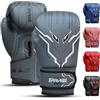 Farabi Sports guantoni boxe bambini Ragazzi e ragazze guantoni bambino boxe 6-oz Youth, Junior guantoni per bambini per MMA, Muay Thai, sacco da boxe e allenamento per età 5-10 anni (6-oz, Grey)