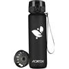 AORIN Borraccia Sportiva & Bottiglia d'Acqua a Prova di Perdite-350ml/500ml/750ml/1L, Borraccia Palestra-Senza BPA/Essere Applicabile Borracce, Adulti, Palestra, Sport all' Aperto