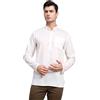 SKAVIJ Camicia da Uomo - Kurta di Cotone - Camicie Casual a Maniche Lunghe Bianco XL
