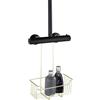 WENKO Milo - Portaoggetti termostatici per doccia, da appendere al rubinetto, in acciaio inox, antiruggine, 25 x 36 x 14 cm, colore: oro