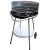 AKTIVE Barbecue a carbonella rotondo diametro 51x51x82 cm/Facile da trasportare e portatile/4 altezze regolabili/Comprende due griglie in acciaio e due manopole rimovibili