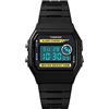 TONSHEN Piccolo Digitale 50M Impermeabile Multifunzione LED Elettronico Allarme Sportivo Orologi da Polso Plastica Cassa e Gomma Cinturino Orologio (Giallo)