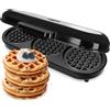 ADE XL waffle maker | piastra per 3 waffle rotondi | 1.200 watt di potenza | macchina waffle con rivestimento antiaderente | perfetto per le feste di compleanno dei bambini e le celebrazioni