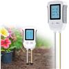 Wigearss 3 in 1 Misuratore PH Terreno, Misuratore umidità Terreno, Misuratore di Termometro Terreno con Display LCD Retroilluminato per Giardinaggio, Fattoria e Esterne