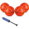 GmeDhc 16CM Palla da Basket, Mini Pallone Basket Arancio, Pallone da Basket con Secchio Gonfiabile, Palla Basket Bambini, Pallacanestro Superficie Antiscivolo, Ideale per Formazione