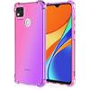 HONLEN Custodia per Redmi 9C / Redmi 9C NFC/Redmi 10A Case, (6.53 Inches) Trasparente Sfumato TPU Silicone Progettata, 4 Angoli rinforzati Case