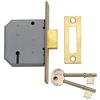 Yale Locks PM322PB30 - Serratura a mortasa a 3 leve, 80 mm, finitura in ottone lucido