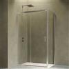 Siro Box doccia ad angolo 100x80 cm con 1 anta scorrevole cromo/trasparente