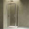 Siro Box doccia ad angolo 80x70 cm con 1 anta a battente cromo/trasparente