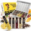 DIBYS Pepe Set Misto | 6 Raffinate Variazioni di Pepe in Provette con Ricette Incluse | Mix di Pepe Eccitante e Variato | Confezione Spezie Regalo per Chef e Cuochi Appassionati | Cucina