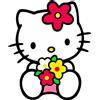 PARTYLANDIA Cialda In Ostia Hello Kitty Con Fiori Decorazione Torta Dischi Commestibile