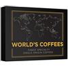 Black Vibes - Kit Degustazione Caffè - WORLD'S COFFEES | Caffè Macinato 300g (6x50g) | 6 Pregiate Qualità di Caffè Monorigine | Confezione Regalo per Lui o per Lei