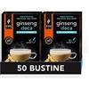 King Cup - 5 Confezioni da 10 Bustine Solubili di Ginseng Deca da Zuccherare, 50 Stick da 6 Gr di Ginseng Decaffeinato da Aggiungere a 60 Ml di Acqua Calda, Senza Glutine e Senza Lattosio