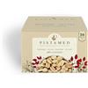 PISTAMED - Pistacchi Sgusciati - Senza Sale - Tostato Artigianale - Senza Additivi e Senza Glutine - Alto Contenuto di Fibre - Diete Vegetariane e Vegane - Scatola: 560 gr, 16 buste da 35 gr