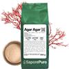 Saporepuro AGAR AGAR in polvere 500 GR - Gelificante naturale SENZA GLUTINE - ideale per cucina molecolare, addensante per dolci, marmellate, budini e gelati