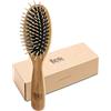 TEK - Spazzola Ovale Grande in Legno di Frassino, Handmade in Italy, con Dente Corto, Universale per Tutti i tipi di Capello - 22 x 6 cm