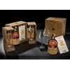 LUIGI FRANCOLI GRAPPA BOURBON FINISH CASK 50 CL CONFEZIONE IN LEGNO UNA BOTTIGLIA CON DUE BICCHIERI E CIOCCOLATO