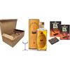 Zeus Party Cofanetto Degustazione Grappa -SIBONA- con due confezioni di Sfoglie di Purissimo Cioccolato Perugina Fondente 70% e Arancia più Bicchiere Napoleon in vetro (Botti da Tennesse Whiskey)