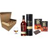 Zeus Party Cofanetto Degustazione Rum -ZACAPA- con due confezioni di Sfoglie di Purissimo Cioccolato Perugina più Bicchiere Napoleon in vetro da Meditazione (Zacapa 23)