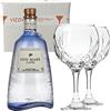 Generico Gin Mare Capri - Mediterranean Gin Limited Edition 42,7% Vol. 1000 ml - Due Bicchieri In Vetro Borgonovo 620 ml