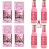 AmaGin Box Cortese Light - 4 bottiglie AmaGin 500ml Con Confezione + 16 Toniche Pink Lady al Pompelmo Rosa - Da Distillazione Uve Corvina e Rondinella (Amarone DOCG) - 40% Vol - Made in Italy