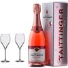 Zeus Party Champagne Taittinger Brut Prestige Rosé Magnum con due Flutès da Champagne