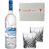 Generico Grey Goose Vodka Original 40% Vol. 1000 ml - Due Bicchieri In Vetro da 300 ml